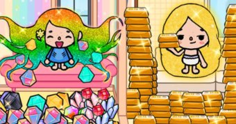 Which hair color is more striking: Gold or Rainbow?