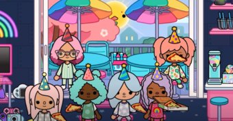 Which Toca Life hairstyle stands out in a virtual fashion show?