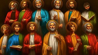What is the name of the event when the Holy Spirit came down on the apostles?