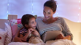 After a long day, the best way for you to bond with your child is: